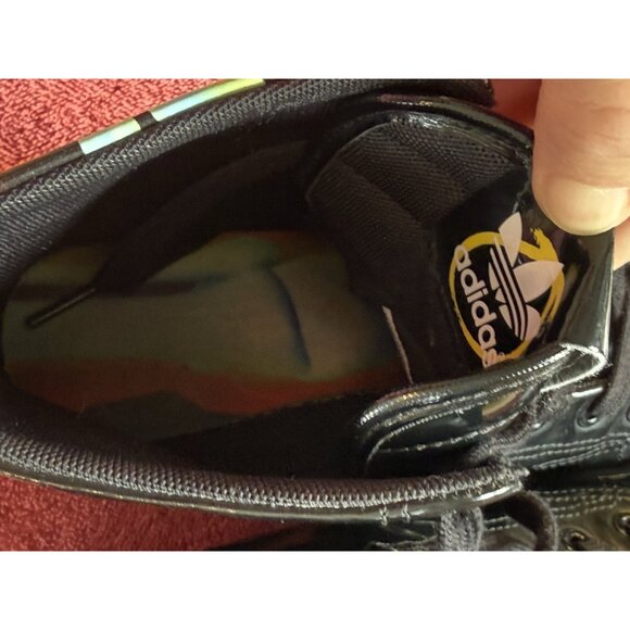 Adidas Womens Black Skeleton Graphic High Top Sneakers Size US 7 - Picture 11 of 16